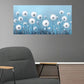 Contemporary Blue & White Botanical Dandelion Wall Art wall canvas office home room framed 120x60cm