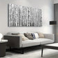 Modern Birch Forest Black White Birch Trees Wall Art canvas office home room framed 120x60cm