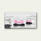 Serene Pink Blossom Landscape Wall Art Canvas Office Home Room Framed 120x60cm