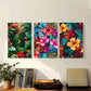 3pcs Featuring Bold Hibiscus and Exotic Leaves Design Metal Print Ready to Hang Art
