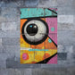 Graffiti Art Poster, Abstract Eye Street Art Print 100% Australian Made 40x60cm Stretched Canvas Ready to Hang