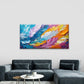 Abstract Feather Painting Wall Art Canvas Office Home Room Framed 120x60cm
