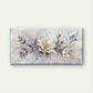 White Gold Lilac Floral Swirl Lily Wall Art Canvas Office Home Framed 80x45cm
