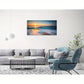 Blue Sea White Beach Sunrise Wall Art canvas office home room framed 120x60cm