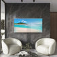 Tropical Paradise Beach Wall Art Canvas Office Home Room Framed 120x60cm