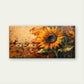 Sunflower & Musical Notes Wall Art Canvas Office Home Room Framed 120x60cm