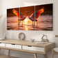 3pcs Flamingos Animal Sunrise Scenic Art Wall Art Set Canvas Framed 40x60cm - High Quality Print 100% Australian Made Wall Canvas Ready to Hang