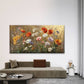 Modern Abstract Wildflower Wall Art Canvas Office Home Room Framed 120x60cm