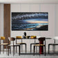Coastal Beach Blue Sky Wall Art canvas office home room framed 120x60cm