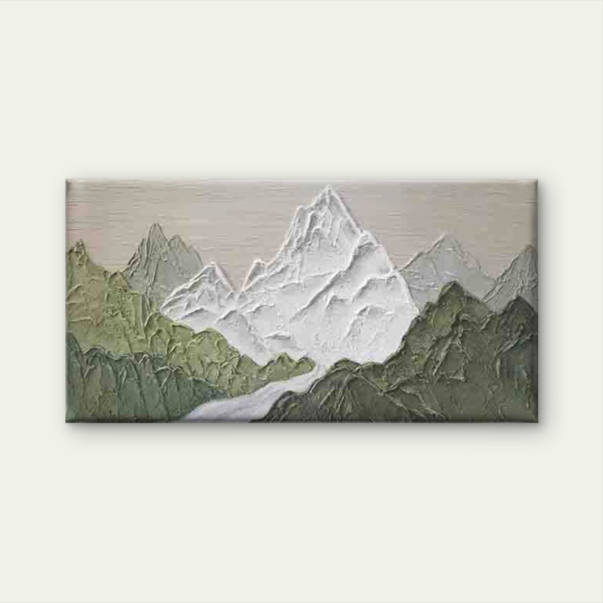 Mountain And River Landscape Wall Art Canvas Office Home Room Framed 120x60cm