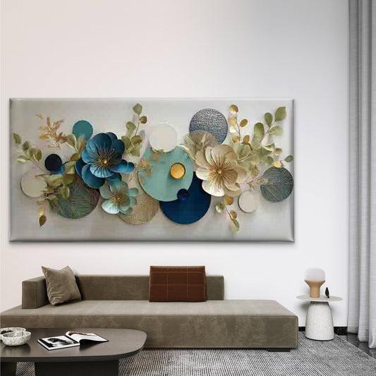 Abstract Minimalist Florals Wall Art Canvas Office Home Room Framed 80x45cm
