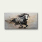 Running Black Horse Wall Art Canvas Office Home Room Framed 120x60cm