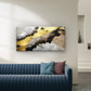 Modern Black Grey Gold Leaf Wall Art Canvas Office Home Room Framed 120x60cm