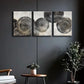 3pcs Round wood grain pattern Metal Print Ready to Hang Art