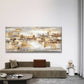 Abstract Artwork, Warm Colors Wall Art Canvas Office Home Room Framed 120x60cm