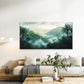 Tropical Rainforest Landscape Wall Art Canvas Office Home Room Framed 80x45cm
