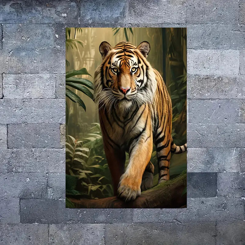 Wild Tiger Canvas Wall Art Print 100% Australian Made 40x60cm Stretched Canvas Ready to Hang