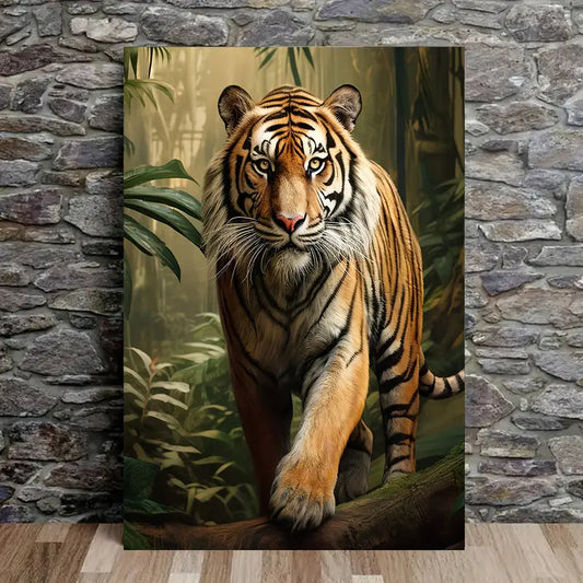 Wild Tiger Canvas Wall Art Print 100% Australian Made 40x60cm Stretched Canvas Ready to Hang