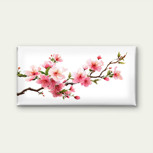 Pink Cherry Blossom Floral Tree Wall Art Canvas Office Home Room Framed 80x45cm