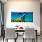 Ocean Highway Bridge Wall Art Canvas Office Home Room Framed 80x45cm