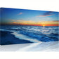 Beach Blue Sky Ocean Sunset Wall Art canvas office home room framed 120x60cm