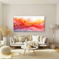 Golden Veins Crimson Sky Wall Art Canvas Office Home Room Framed 80x45cm