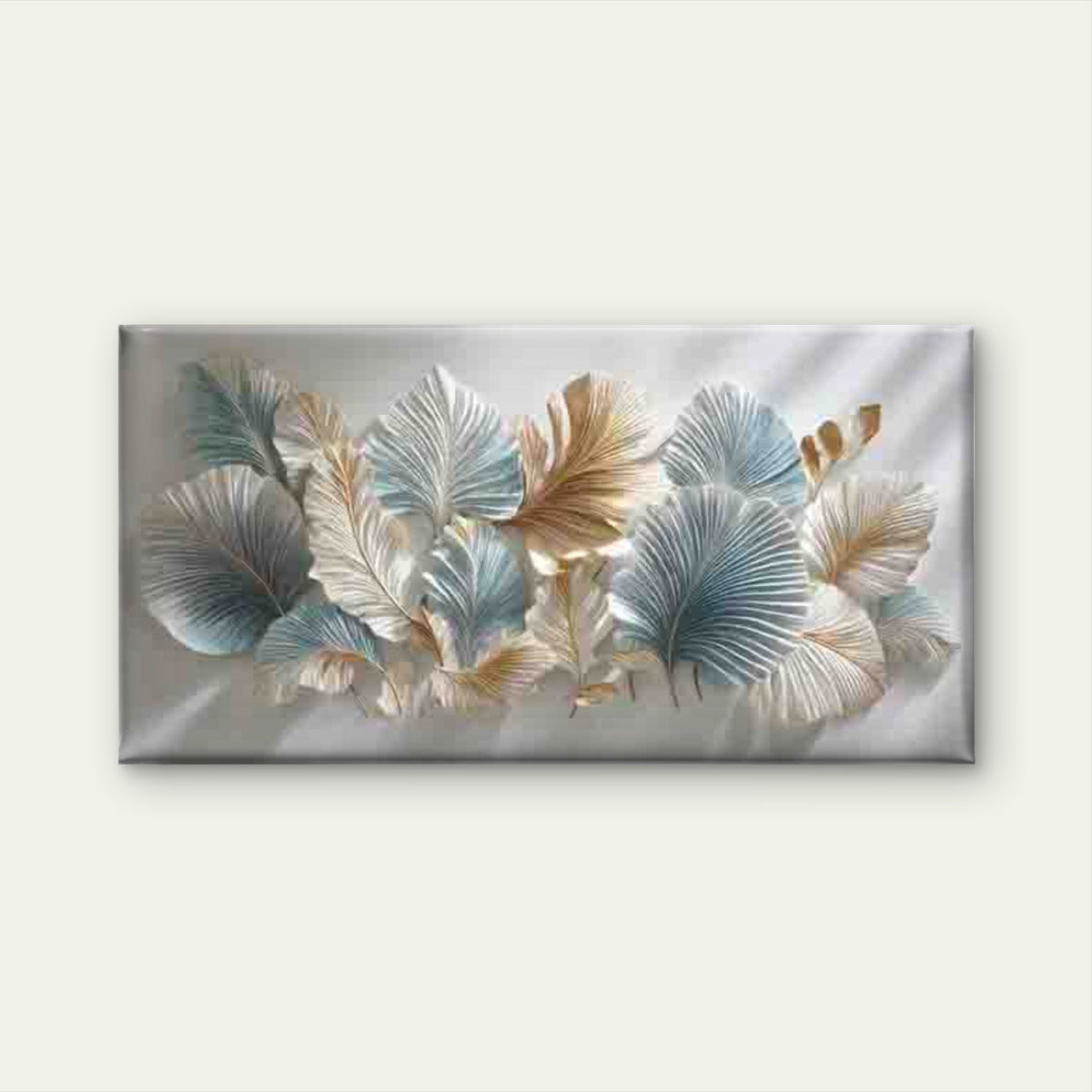 Blue and Marbling Contemporary Wall Art Canvas Office Home Room Framed 120x60cm