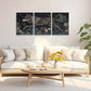 3pcs Watercolor celestial wolf with stars for fur Painting Metal Print Ready to Hang Art