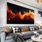 Modern Vibrant Red Fluid Wall Art wall canvas office home room framed 120x60cm