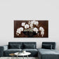 White Phalaenopsis Orchid Wall Art Canvas Office Home Room Framed 80x45cm