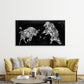 Abstract Bull & Bear Wall Art Canvas Office Home Room Framed 80x45cm