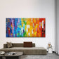 Vibrant Rainbow Colors Wall Art Canvas Office Home Room Framed 120x60cm