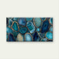 Blue Geode Bunch Wall Art Canvas Office Home Room Framed 120x60cm