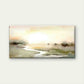 Abstract Watercolor River Lands Wall Art Canvas Office Home Room Framed 120x60cm