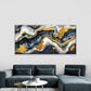 Blue, Green, Golden Abstract Wall Art Canvas Office Home Room Framed 120x60cm