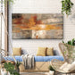 Abstract Warm Earth Tones Wall Art Canvas Office Home Room Framed 80x45cm