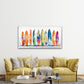 Colorful Surfboards Artistic Wall Art Canvas Office Home Room Framed 120x60cm
