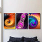 3pcs Modern Abstract Swirl Colorful Classic Design Metal Print Ready to Hang Art