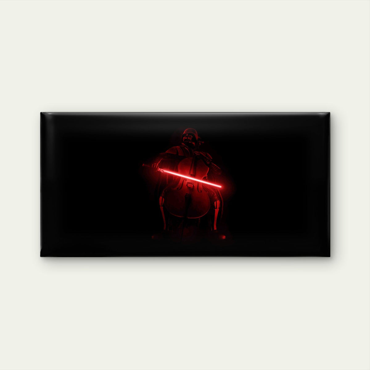 Dark Red Laser Musician Wall Art Canvas Office Home Room Framed 120x60cm