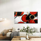 Abstract Red Black And Golden Wall Art Canvas Office Home Room Framed 120x60cm