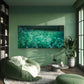 White Flowers In A Green Field Wall Art Canvas Office Home Room Framed 120x60cm