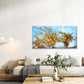 Golden Dark Blue Marble Wall Art Canvas Office Home Room Framed 120x60cm