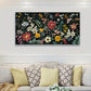 Vibrant Floral Colorful Blooming Bouquet Wall Art canvas office home room framed 120x60cm