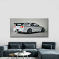 White Nissan Skyline GT-R Model Wall Art Canvas Office Home Room Framed 80x45cm
