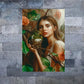 Bird With Girl Forest Canvas Wall Art Print 100% Australian Made 40x60cm Stretched Canvas Ready to Hang