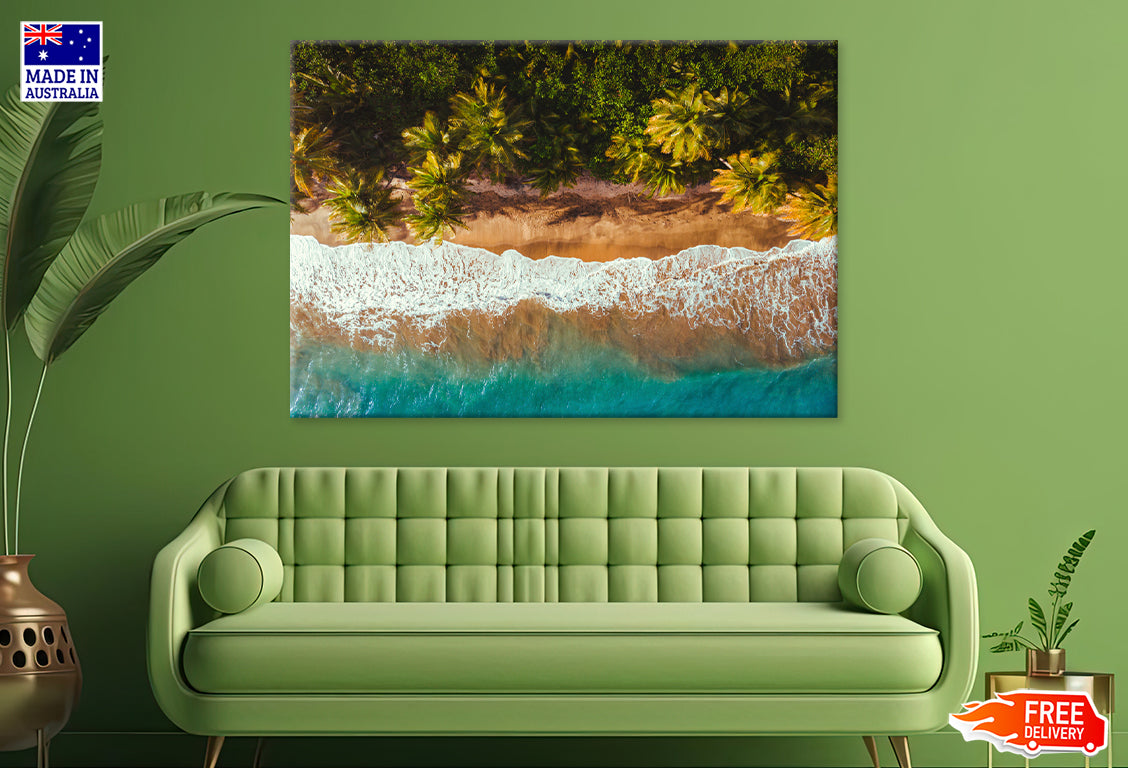 Lovely Sunset at Maunabo Black Beach Print 100% Australian Made Stretched Canvas Ready to Hang - BC-109