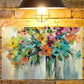 Chic Abstract Floral Canvas Art Print 100% Australian Made 60x40cm Stretched Canvas Ready to Hang