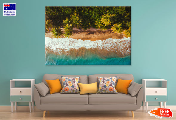 Lovely Sunset at Maunabo Black Beach Print 100% Australian Made Stretched Canvas Ready to Hang - BC-109