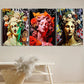 3pcs Ancient Greek Women Street Graffiti Metal Print Ready to Hang Art