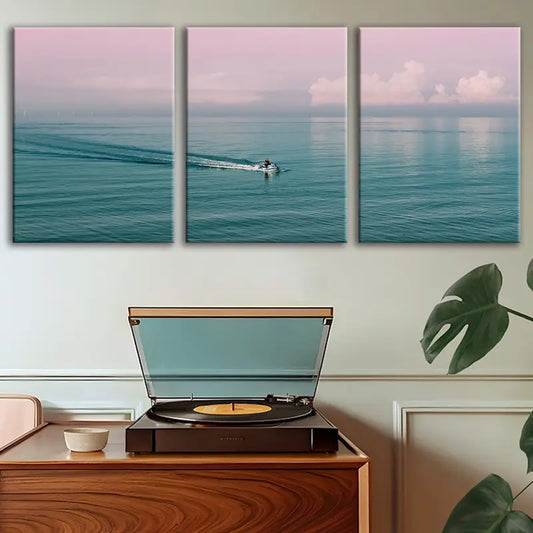 3pcs Sea Island Beach Reef Scenery Stunning Metal Print Ready to Hang Art
